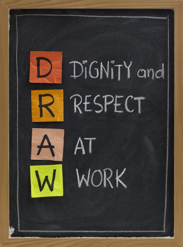 Draw,(dignity,And,Respect,At,Work),-,Workplace,Culture,Acronym,